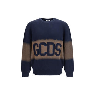 GCDS 男士 FW26 毛衣 Spray 徽标圆领