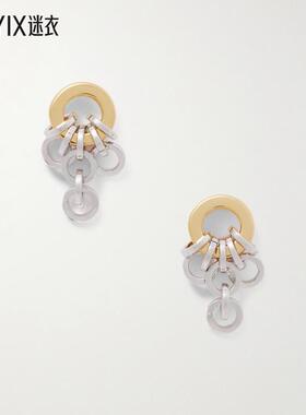 【秋冬新品】Laura Lombardi 女款Colonna rhodium- 镀金耳环 迷