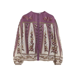 FARM Rio 女士 SS26 衬衫 AINIKA DELICATE 沙色粘胶纤维衫