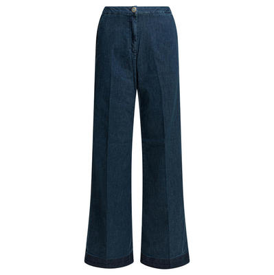 Shaft Jeans 女士 牛仔长裤 FLAIRE 带衣褶阔腿蓝色棉质牛仔裤