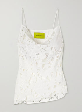 MARQUES ' ALMEIDA 女士 背心 凸花蕾丝吊带背心