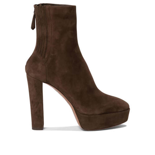 Aquazzura 女士 FW25 短靴 棕色小牛皮