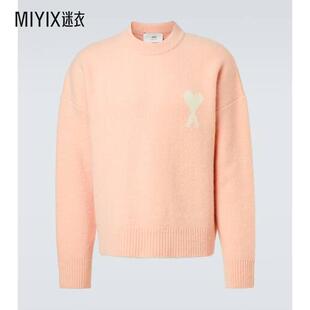 Ami Paris 男款Ami de Cœur 羊驼毛羊毛混纺毛衣 迷衣时尚
