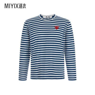 [秋冬新品]Comme Des Garcons Play川久保龄 男女同款徽标拼缀条T