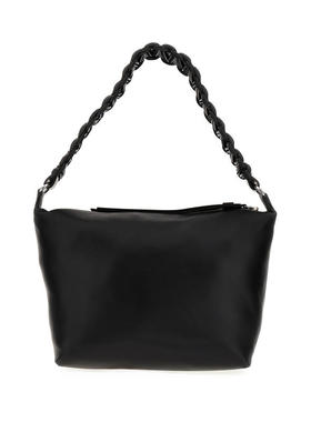 Kara 女士 FW23 单肩包 黑色纳巴革晶格肩包