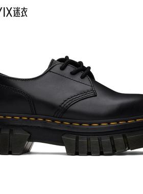 Dr. Martens马丁 女士黑色 Audrick Nappa Leather Platform 德比