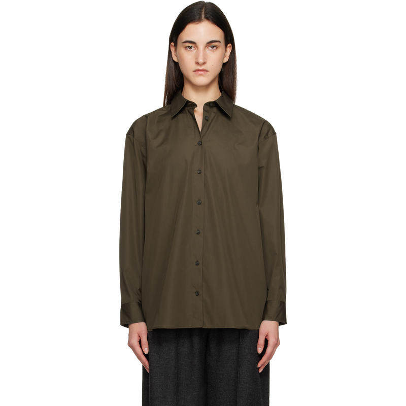Totême 女士 衬衫 棕色 Classic Poplin