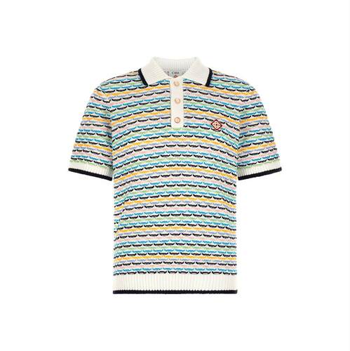 Casablanca 男士 FW26 衬衫 'Tuck Stitch' Polo衫