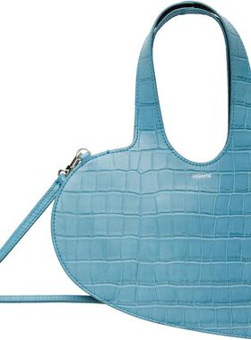 Coperni 女士 托特包 蓝色迷你 Croco Heart 托特包