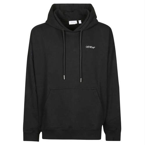 Off-White 男士 SS26 卫衣 灰白色徽标印花抽绳连帽衫