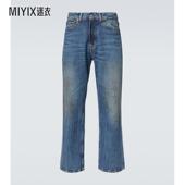 迷衣时尚 Our Third 剪短磨破阔腿牛仔裤 Legacy 男款