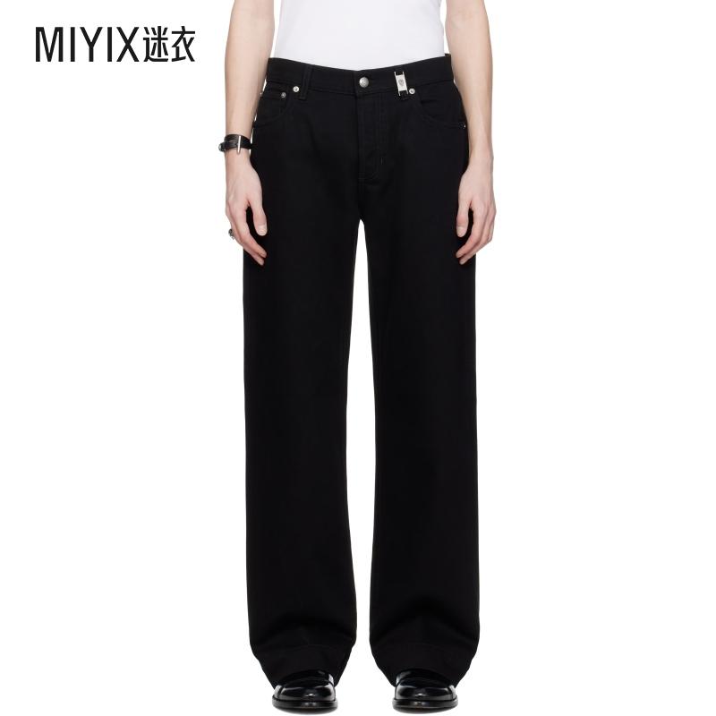 【春夏新品】MCQUEEN 男款黑色 Wide-Leg 牛仔褲 迷衣時(shí)尚