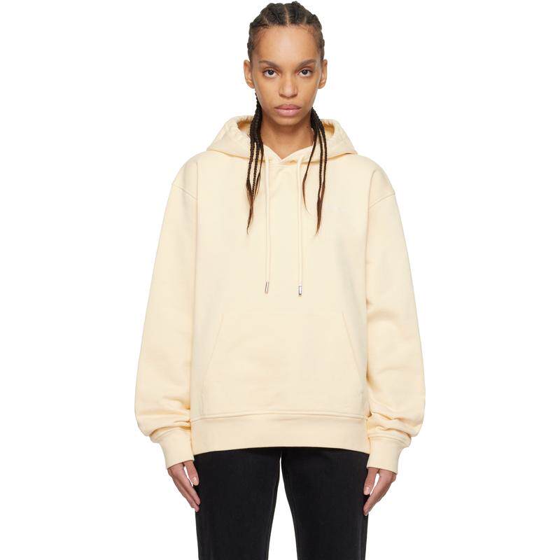Jacquemus 女士 卫衣 米色 The embroidered sweatshirt 连帽衫