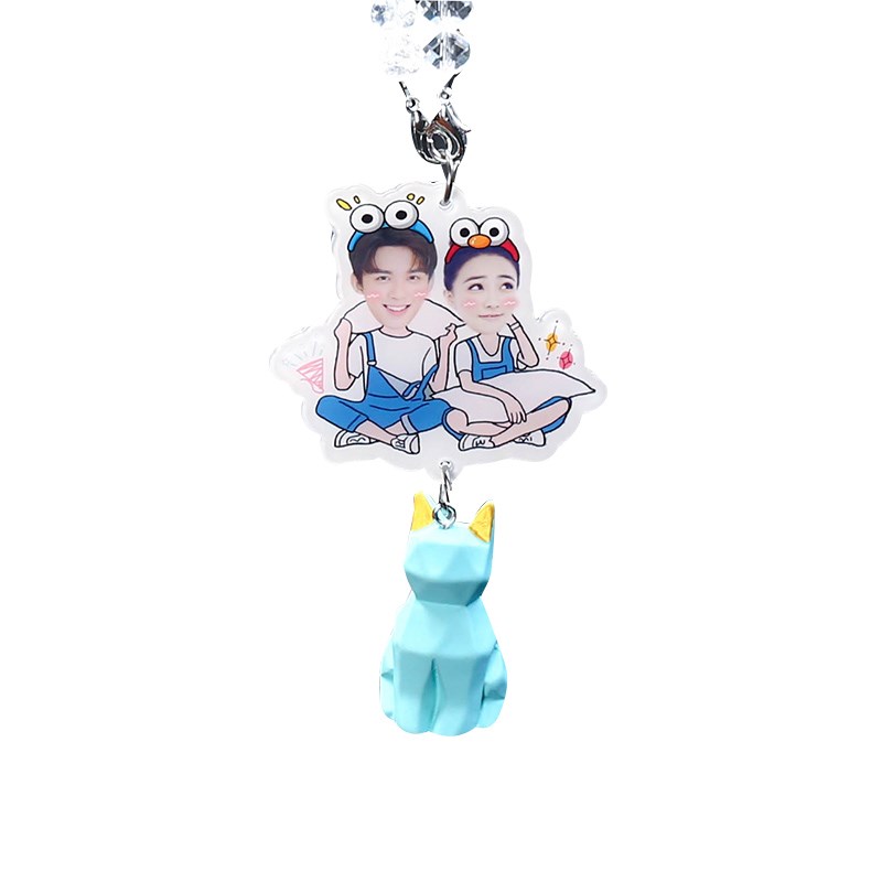 diy照片定制韩国水晶挂饰吊卡通摆件汽车挂件车内吊饰车载饰品
