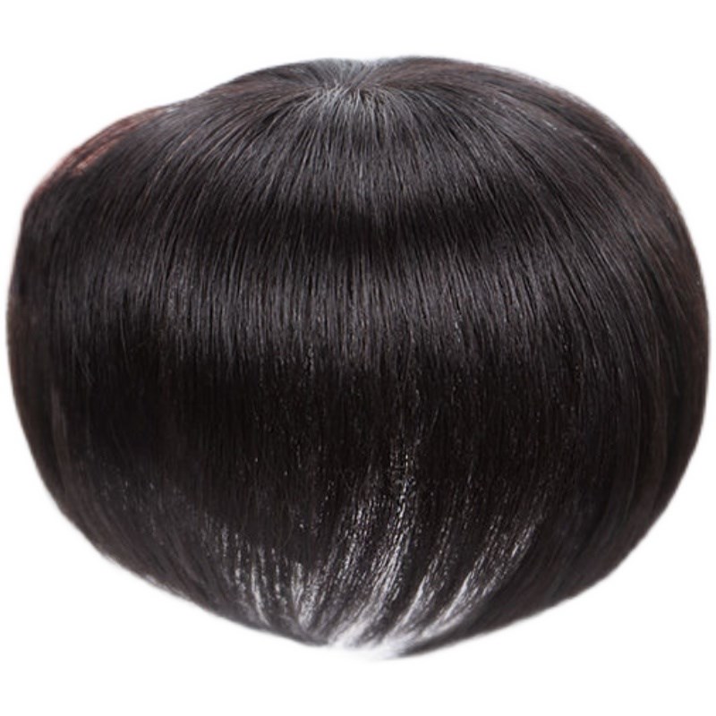真发补发片女迷你头顶遮白假发片无痕短发增发量遮稀少蓬松补发块