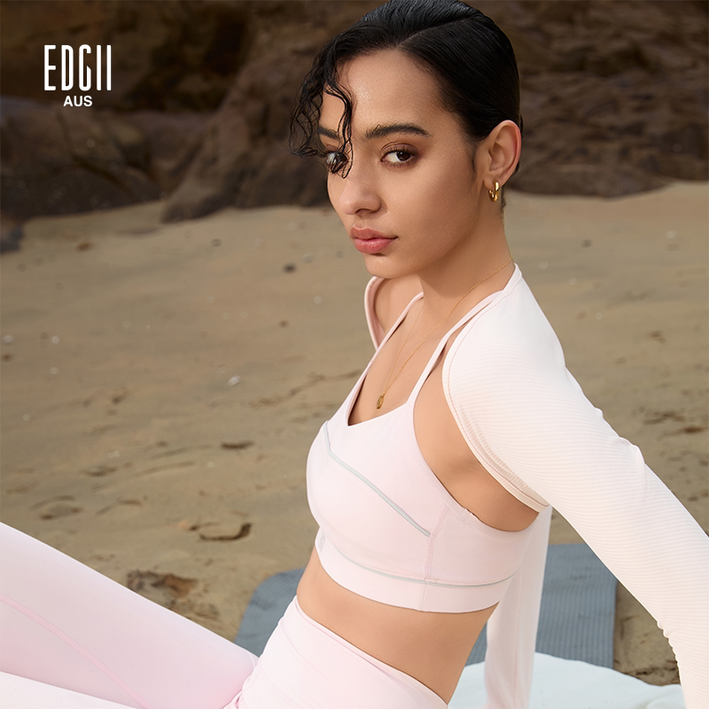EDGII 春夏新品瑜伽背心运动内衣外穿bra带胸垫跑步健身训练文胸