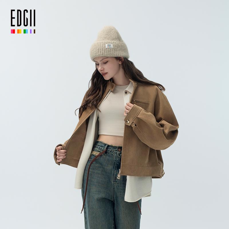 EDGII2025外套真皮美式复古机车