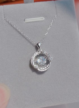 心动项链女纯银轻奢小众高级感锁骨链2023年新款百搭饰品