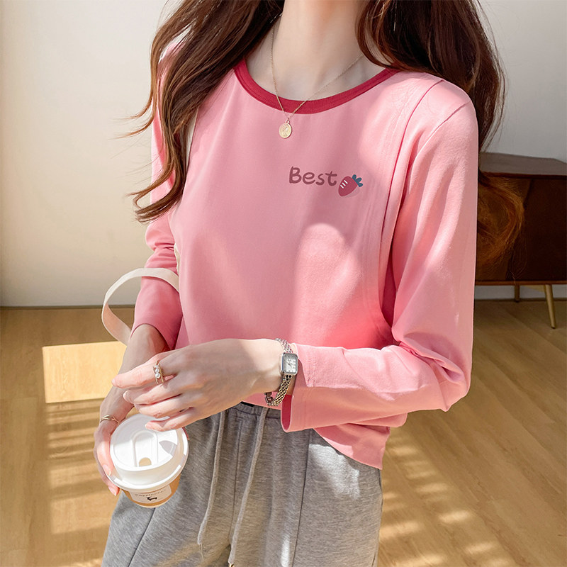 哺乳衣外出辣妈款春秋款喂奶单件上衣长袖t恤外穿母乳期产后秋冬