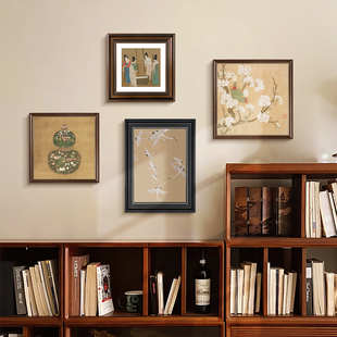 中古风装饰画卧室书房挂画客厅新中式软装壁画美式玄关餐厅墙画