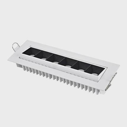 LED可调角度线条灯筒灯珠宝w射灯12W25W酒店射灯线型灯格栅灯长条