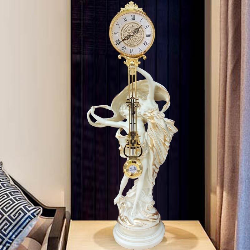 欧式桌面座钟客厅家用静音台钟台式摇摆钟表艺术仿古时钟摆件坐钟,家居饰品,座钟,淘宝优惠券,粉丝福利购,淘宝优惠卷
