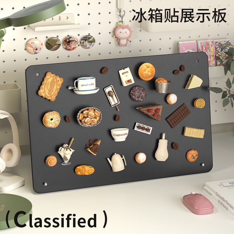 冰箱贴展示板桌面创h意磁吸板可擦写备忘录提示磁吸展示板家用磁