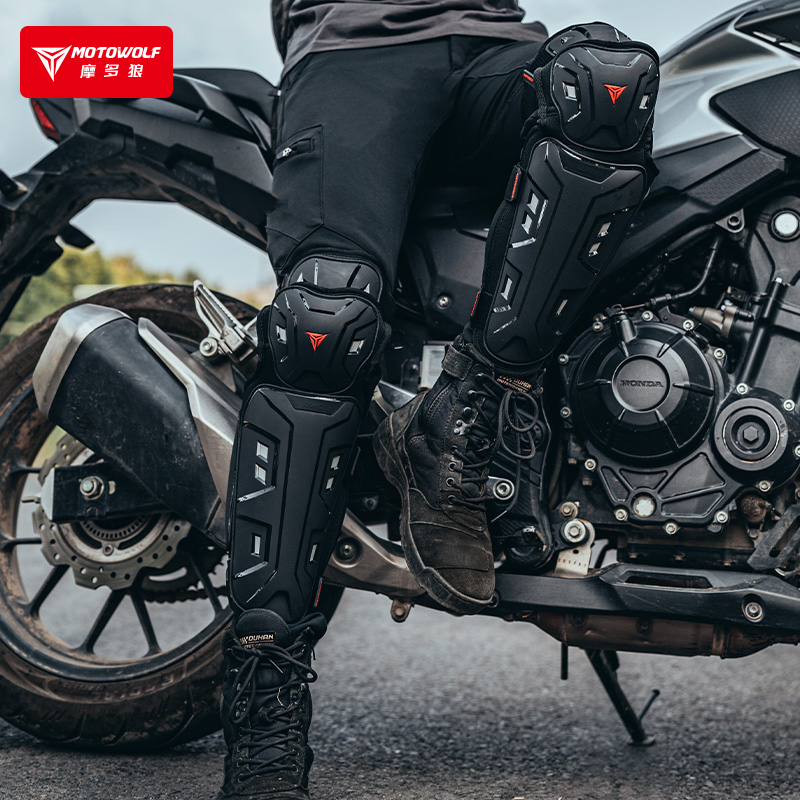 春夏季透气摩托车骑行护膝防w摔防风护腿护肘骑士护具四季机车装