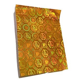 莲花聚宝盆折纸k27x36镭射金纸手工折纸烧纸折叠金元 宝