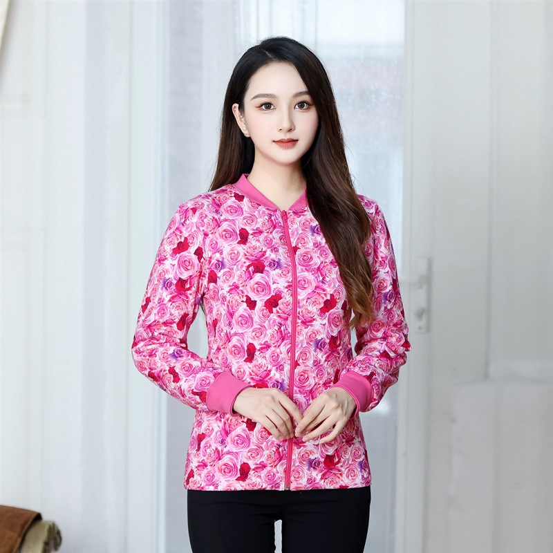 桑蚕丝小棉袄女士内穿加厚保暖棉服妈妈防寒丝绵S内胆拉链修身棉