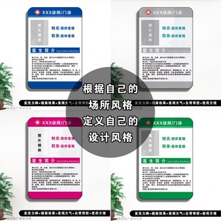 亚克力医生简介牌口腔门诊专家信息介绍医院骨科妇科中医展示牌