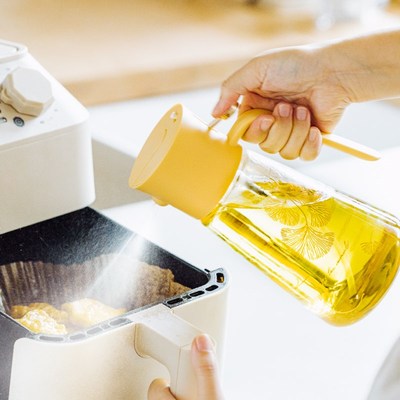 树可银杏油壶喷倒两用油瓶高硼硅玻璃雾化调料厨房专用重力不挂油