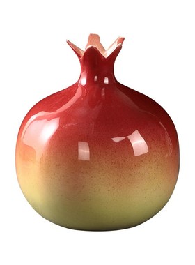 新中式多子多福金玉满堂石榴陶瓷花瓶文人茶室餐厅桌面装饰品摆件