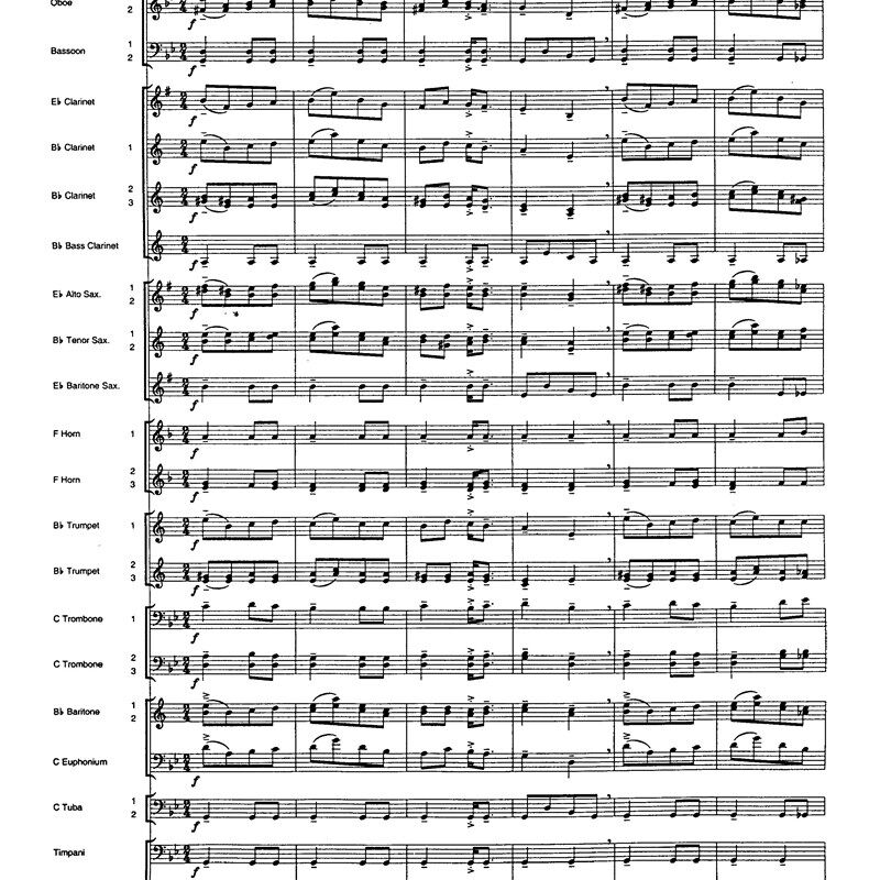 GY2561(2.5级)匈牙利狂想曲 管乐团合奏总谱+分谱