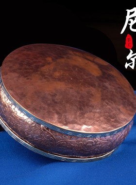 尼泊尔曼扎盘纯铜手工修盘密宗曼达盘底基盘用品供修曼茶