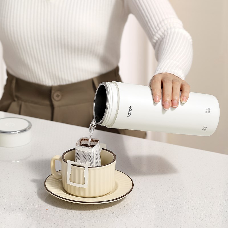 lotor电热烧水杯便携式小型加热保温恒温旅行杯子迷你热水烧水壶