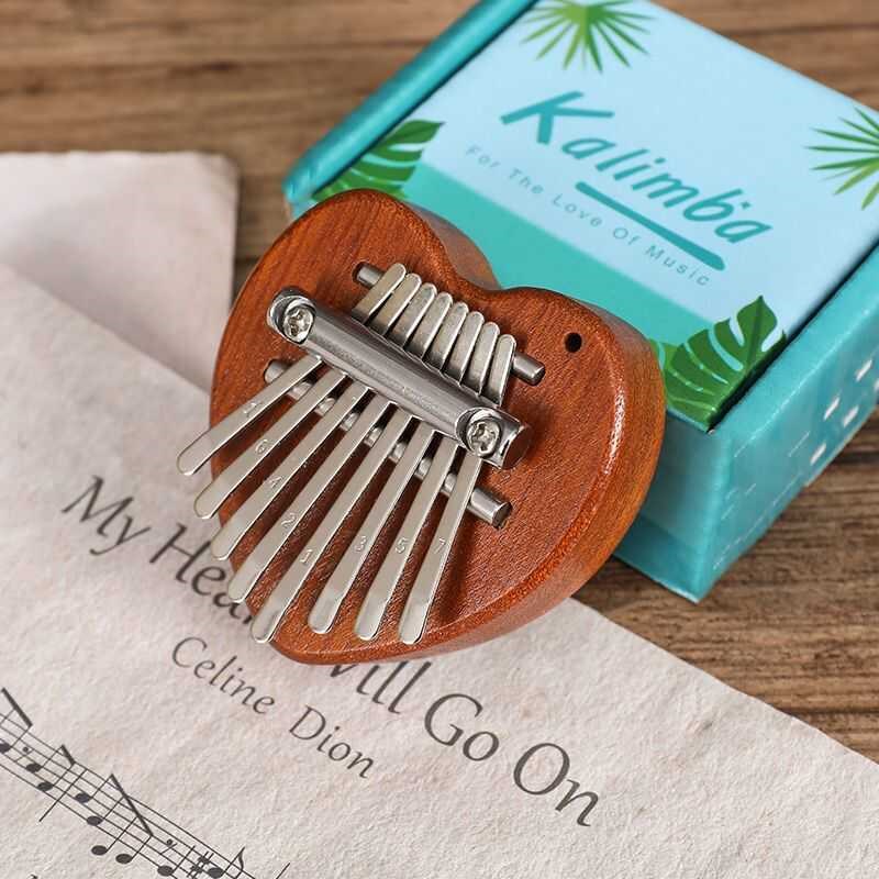 8音迷你拇指琴水晶透明手指琴网红小挂件便携式卡林巴初学者乐器