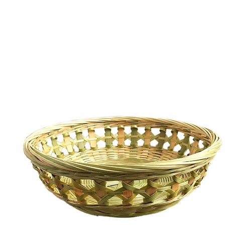 竹编竹篮竹筐竹筛子圆簸箕竹制品农家手工水果筐家用点心篮馒头筐