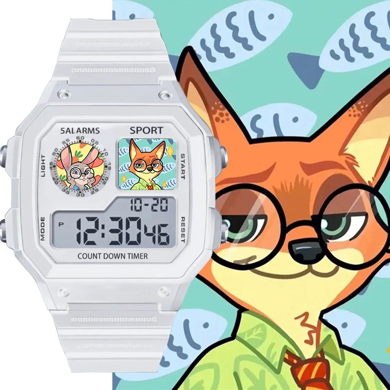 疯狂动物城周边手表朱迪尼克精美时尚智能运动夜光防摔电子计时