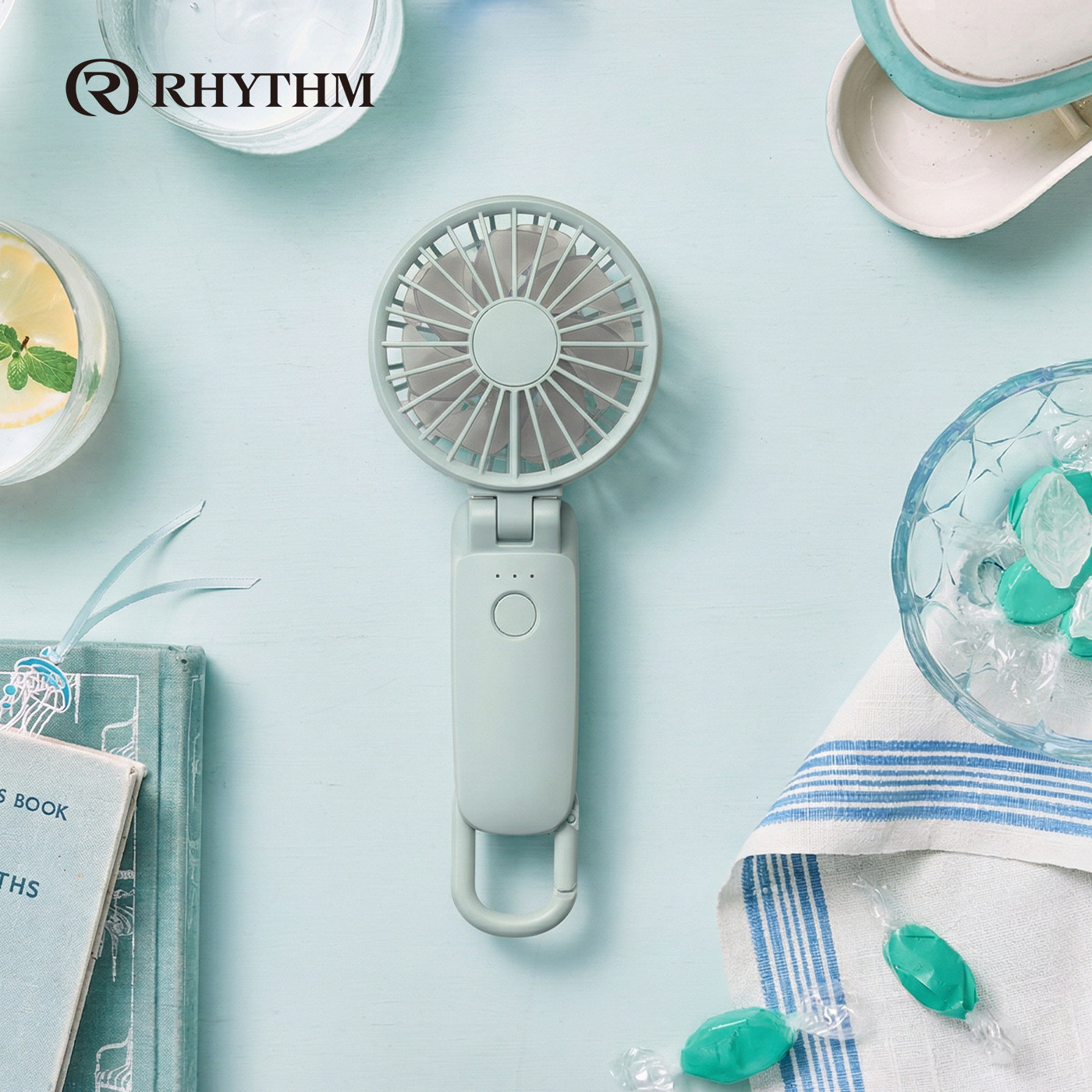 RHYTHM丽声夏季专用送伴手礼腰挂夹式可折叠挂墙续航时间长手拿