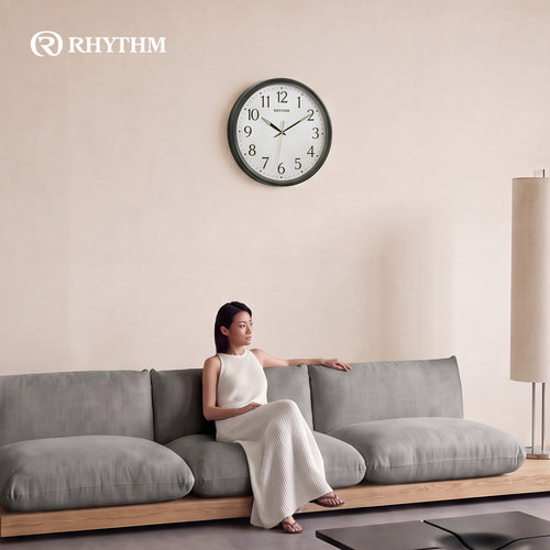 RHYTHM丽声日本静音夜光挂钟