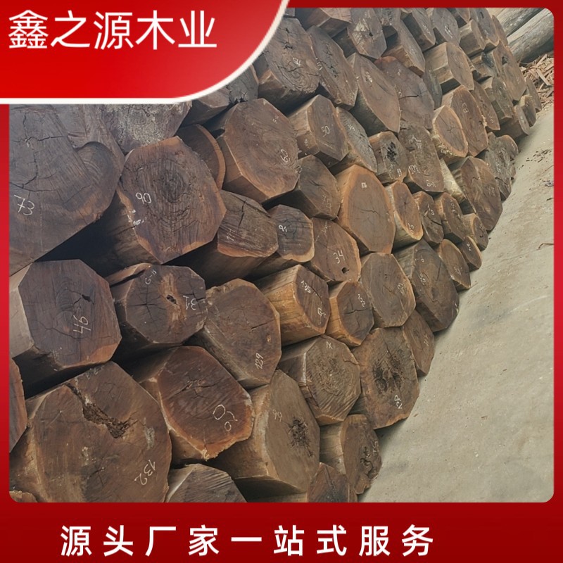 牛角木厂家 南美牛角木原木 南美小叶黑檀 黑紫檀 犀牛角圆柱木材