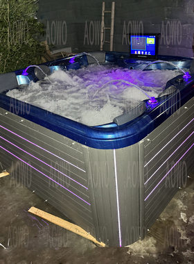 户外大池按摩冲浪浴缸spa6人泡池Bathtub家用Outdoor jacuzzi