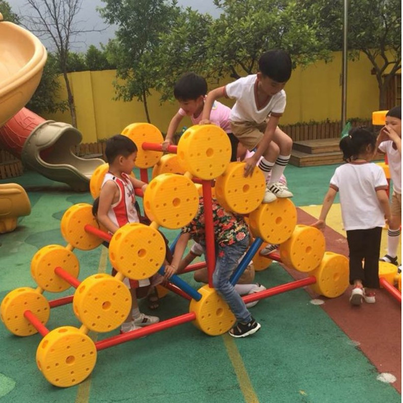 幼儿园户外儿童攀爬架工匠组合万能拼搭塑料攀岩体能感统训练器材