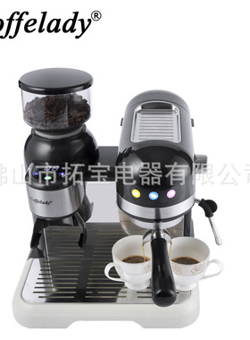 Coffelady半自动家用商用磨豆意式咖啡机现磨咖啡豆粉两用咖啡机