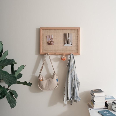 木工小舅 实木藤编电表箱装饰画 客厅原木风电表盒挂画盖板配电箱