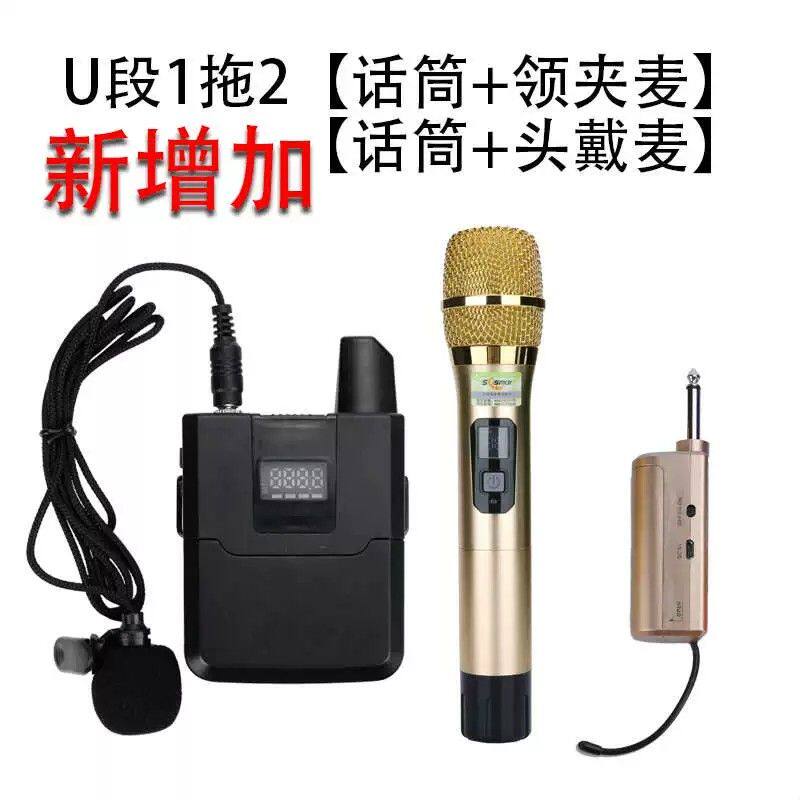 万能无线一拖二会议专用演出话筒麦克风户外唱歌通用对频带接收器