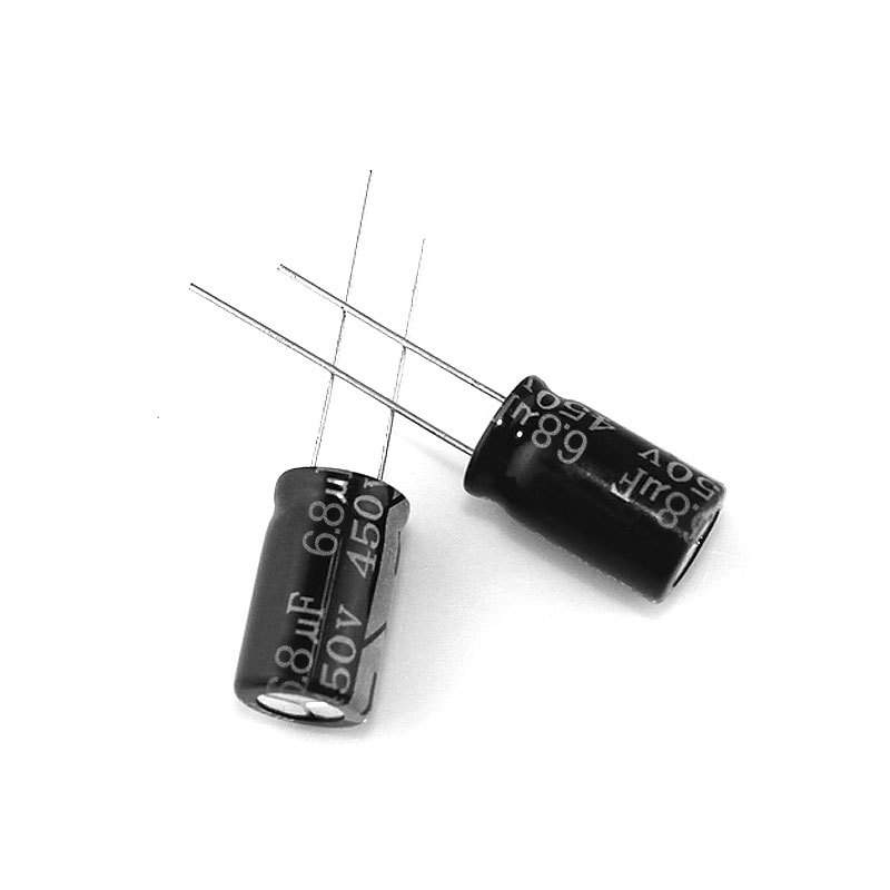 YTF电解电容450V6.8UF 8X12mm 6.8UF/450V小家电风扇常用电容器