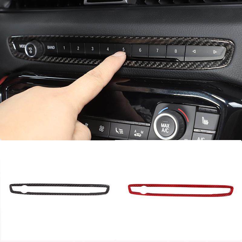 深圳欧创适用于19-22款丰田Supra中控音量旋钮框真碳纤维1件套