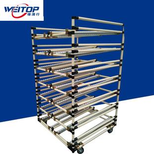 精益管流利式货架东莞可定轻型斜坡仓储货架车间流利线棒货架